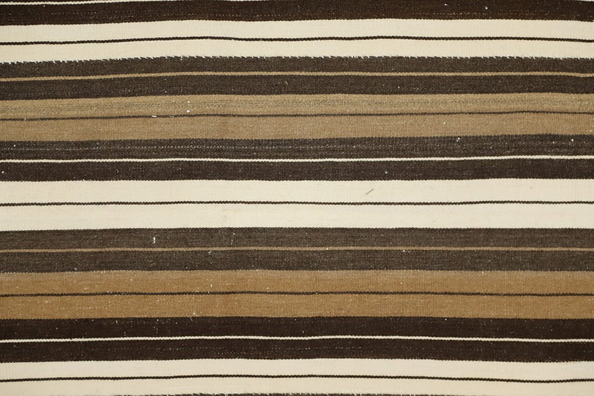 Aslıhan / 5x7 Vintage Striped Bohemian Kilim Rug Close Up