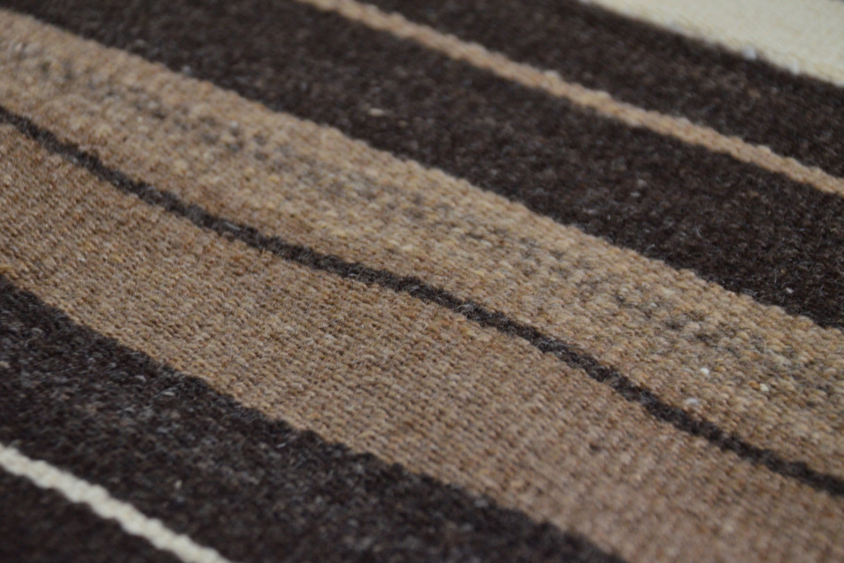 Aslıhan / 5x7 Vintage Striped Bohemian Kilim Rug Detail