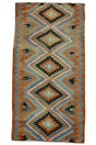Bozlar / 5x10 Vintage Boho Oriental Kilim Rug Front Side