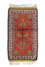 Golcuk / 2x3 Orange Vintage Wool Rug Front Side
