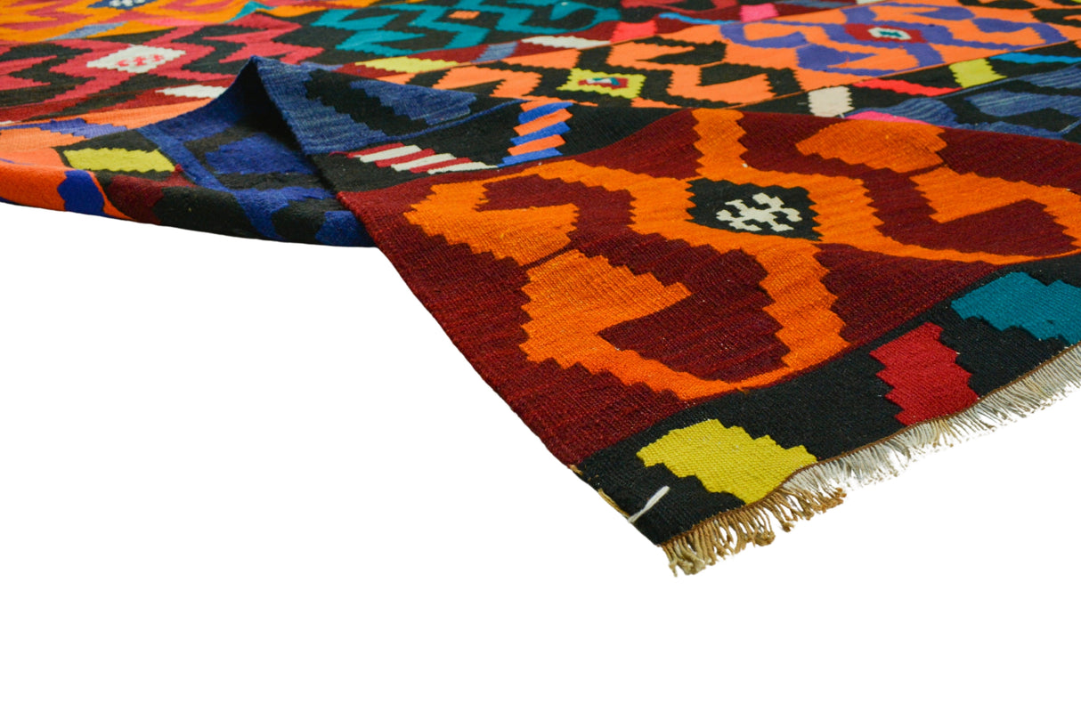 Kagızman / 6x10 Multi-Color Oriental Tribal Kilim Rug Texture