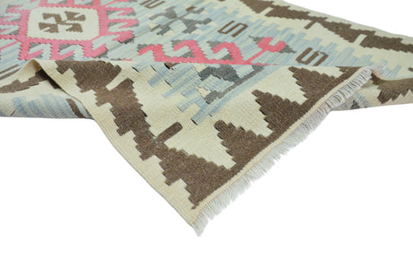 Akbulak / 2x3 Vintage Turkish Kilim Rug Texture