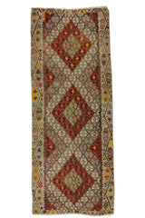 Alayhanı / 5x12 Vintage Oriental Area Kilim Rug Front Side