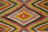 Altıeylul / 5x10 Vintage Wool Oriental Kilim Close Up