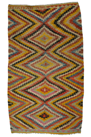 Vintage Wool Oriental Kilim
