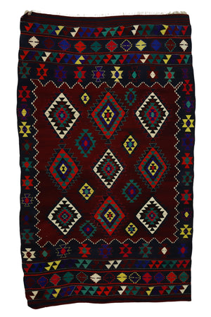 Tribal Turkish Boho Kilim Rug