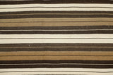 Aslıhan / 5x7 Vintage Striped Bohemian Kilim Rug Close Up