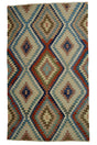Balabancı / 5x9 Muted Vintage Boho Kilim Rug Front Side