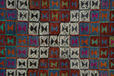 Bezirci / 5x9 Vintage Wool Oriental Kilim Rug Close Up