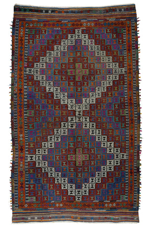 Vintage Wool Oriental Kilim Rug