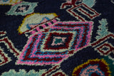 Borukkuyu / 4x13 Blue Vintage Tribal Rug Runner Detail