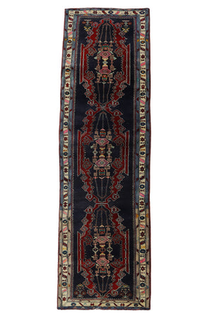 Blue Vintage Tribal Rug Runner