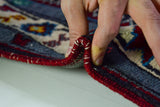 Borukkuyu / 4x13 Blue Vintage Tribal Rug Runner Thickness