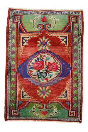 Vintage Floral Handmade Area Rug