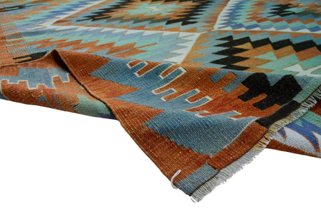Bozlar / 5x10 Vintage Boho Oriental Kilim Rug Texture