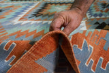 Bozlar / 5x10 Vintage Boho Oriental Kilim Rug Thickness