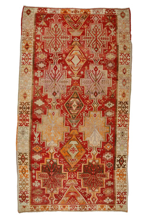 Vintage Bohemian Area Kilim Rug