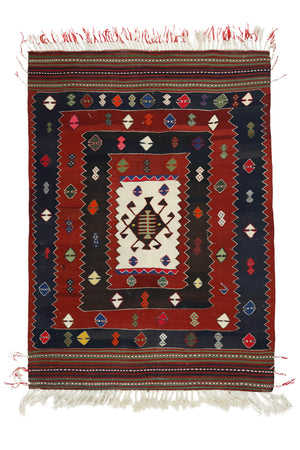 Vintage Bohemian Kilim Rug