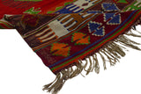 Dineksaray / 4x7 Red Turkish Vintage Kilim Rug Texture