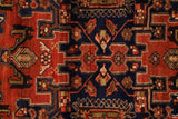 Erdebil / 3x9 Vintage Oriental Wool Rug Runner Close Up