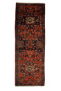 Erdebil / 3x9 Vintage Oriental Wool Rug Runner Front Side