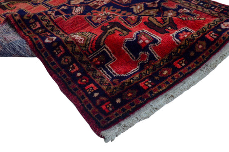 Erdebil / 3x9 Vintage Oriental Wool Rug Runner Texture
