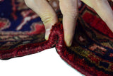 Erdebil / 3x9 Vintage Oriental Wool Rug Runner Thickness
