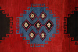 Erdek / 4x7 Red Anatolian Wool Rug Close Up