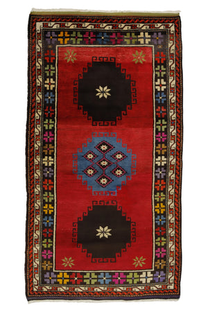 Red Anatolian Wool Rug