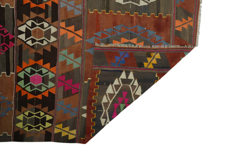 Eynehan / 5x9 Vintage Oriental Area Kilim Rug Back Side
