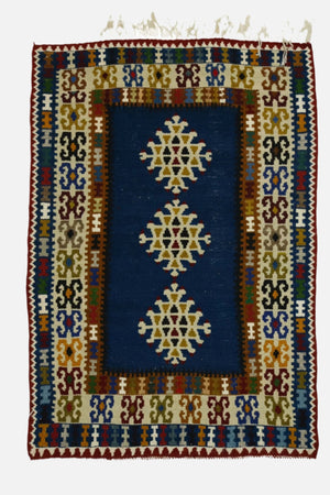 Vintage Wool Oriental Kilim Rug