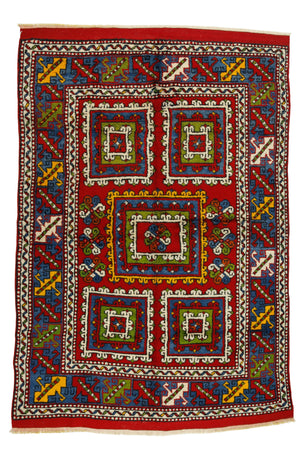 Vintage Handmade Turkish Area Rug