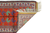 Golcuk / 2x3 Orange Vintage Wool Rug Back Side