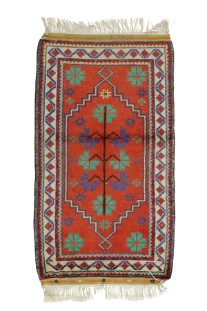 Orange Vintage Wool Rug