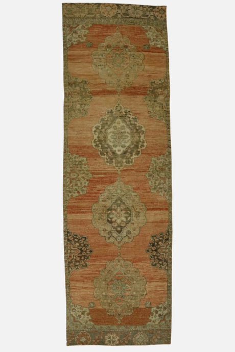 Hadim / 3x10 Vintage Turkish Hallway Runner Front Side