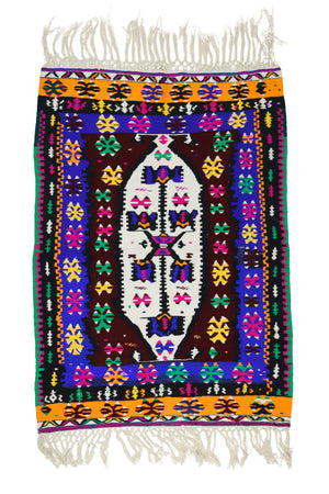 Multi-color Vintage Bohemian Kilim