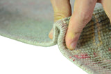 Hayat / 2x12 Pastel Pink Oriental Rug Runner Thickness