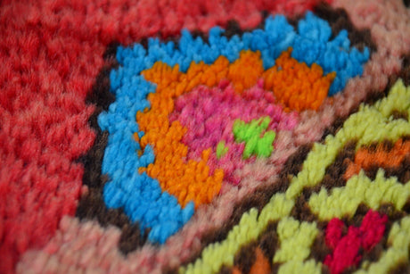 Huzistan / 3x7 Multi-color Bohemian Vintage Area Rug Detail
