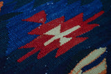 Kırka / 5x9 Rustic Vintage Turkish Kilim Rug Detail