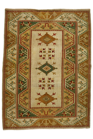 Muted Vintage Turkish Area Rug
