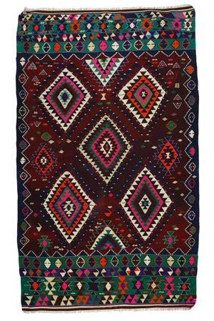 Red Vintage Anatolian Kilim