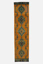 Karatay / 2x11 Vintage Boho Rug Runner Front Side
