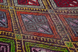 Kulu / 5x8 Vintage Oriental Turkish Kilim Rug Detail
