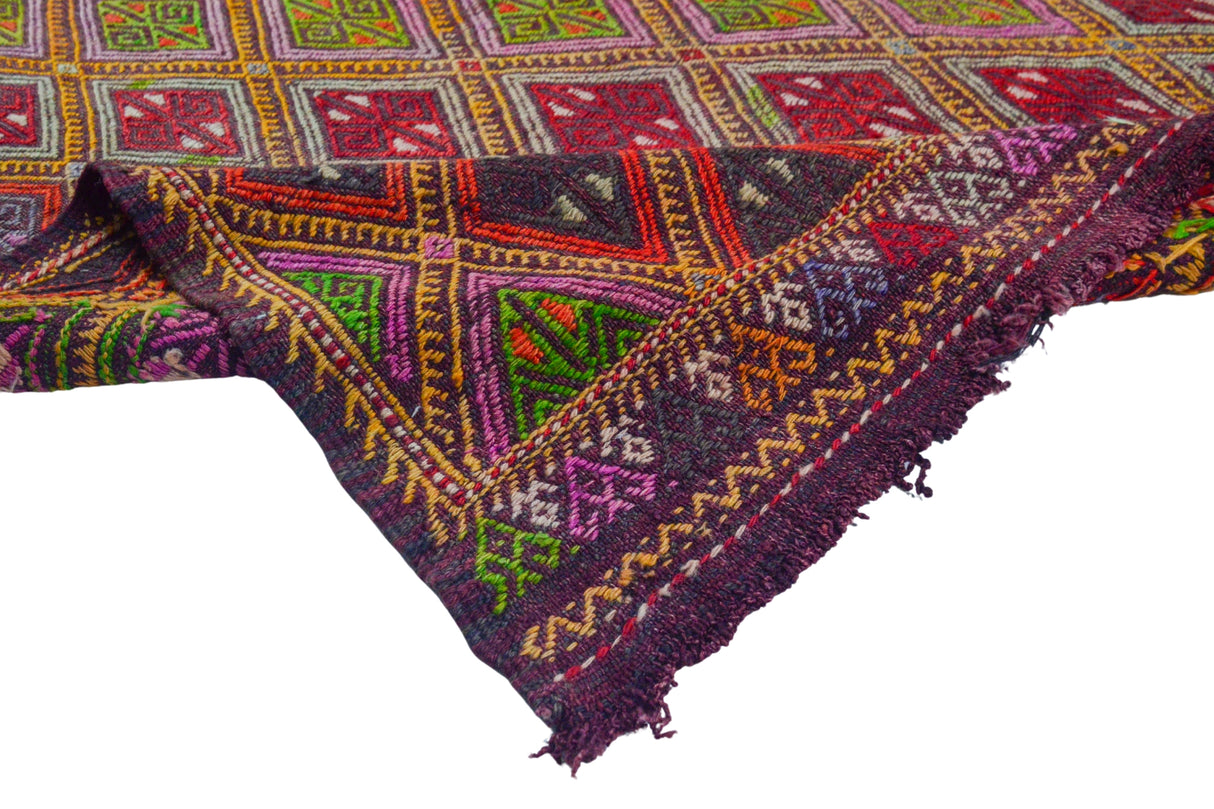 Kulu / 5x8 Vintage Oriental Turkish Kilim Rug Texture