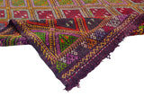 Kulu / 5x8 Vintage Oriental Turkish Kilim Rug Texture