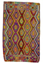 Kumluova / 5x8 Multi-Color Oriental Boho Kilim Rug Front Side