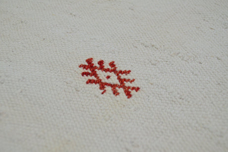 Medrese / 2x14 Beige Vintage Kilim Runner Detail