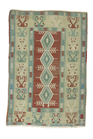 Muted Vintage Tribal Kilim