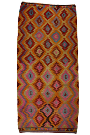 Vintage Multi-Color Boho Kilim