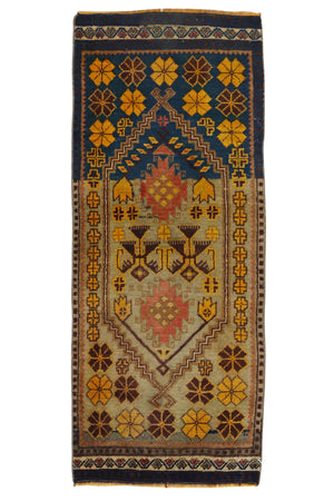 Vintage Handmade Turkish Area Rug